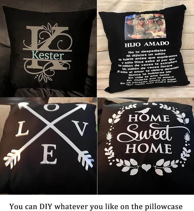 Thmyo 4-Pack 100% Cotton Comfortable Solid Decorative Throw Pillow Case Square - Image 3