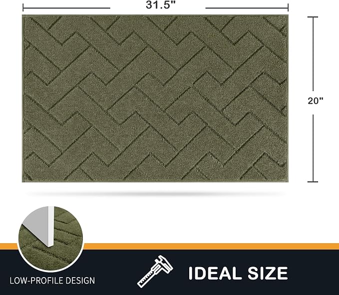 PURRUGS Dirt Trapping Door Mat 20" x 31.5", Non-Slip Machine Washable Entry Rug - Image 2