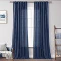 Navy Blue Curtains 120 inch Length by Jolilight