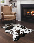 Cow Print Rug Western Decor: 3.6x2.5ft Faux Cowhide Animal Carpet Small Fun by WARMHAVEN