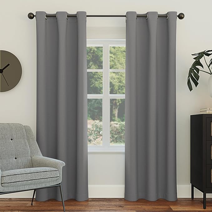 Sun Zero Easton Energy Saving Blackout Grommet Curtain Panel by SunZero%E2%84%A2