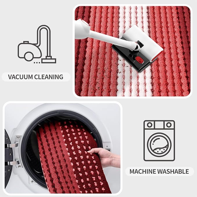 Kitinjoy Indoor Outdoor Door Mat, 47x24 Non-Slip Absorbent Dirt Trapper - Image 5