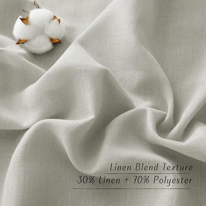 NICETOWN Gray Linen Curtains 108 inches Long - Image 4