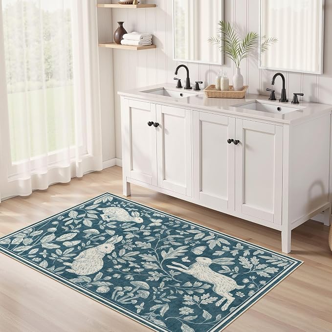 Vintage Living Room Area Rug 3x5 - Image 3