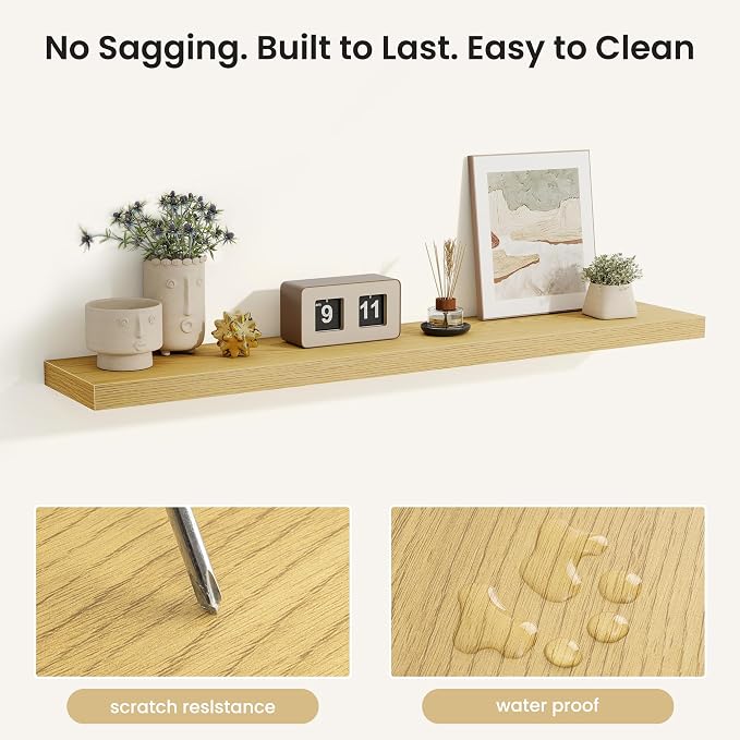 Fun Memories Rustic Wood Floating Shelves - Image 4