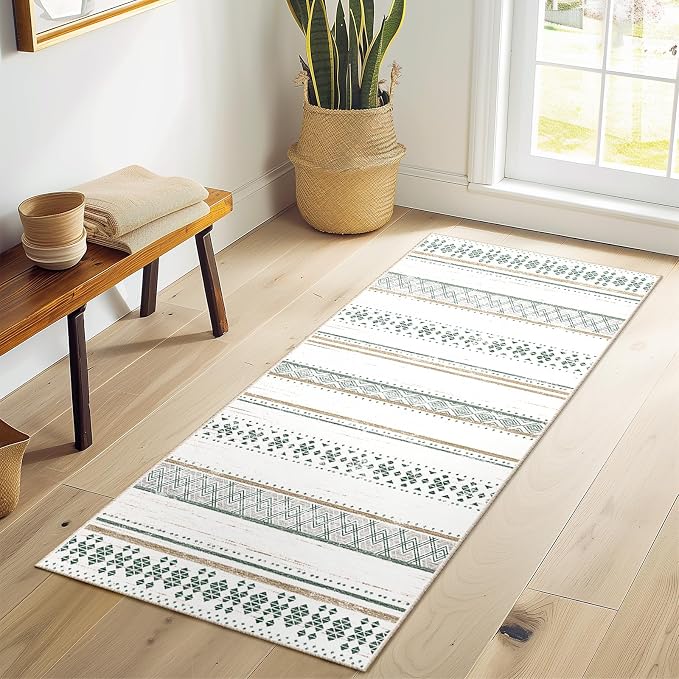 BESTSWEETIE 2x6 Area Rugs for Living Room Washable Moroccan Farmhouse Neutral by BESTSWEETIE