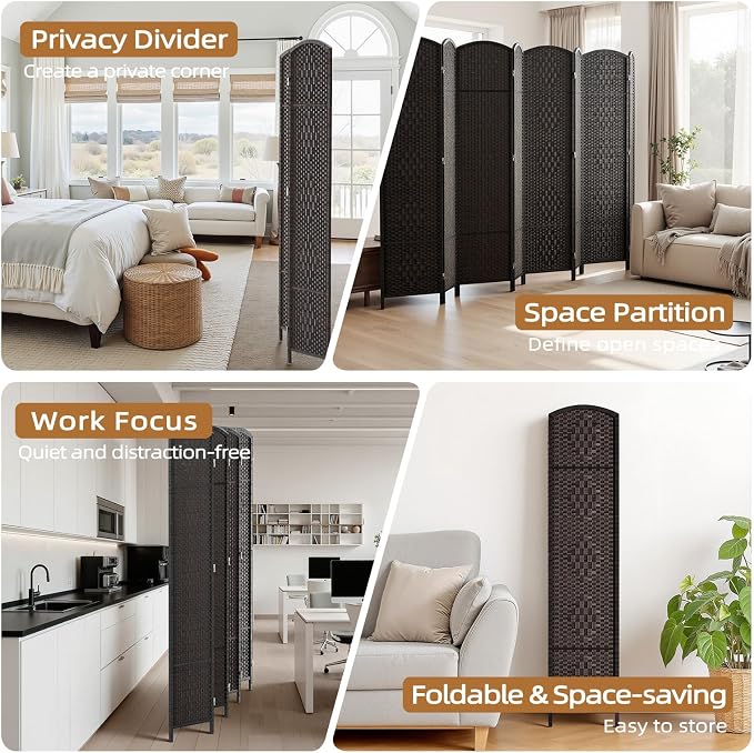HALLYBEE Room Divider for Space Separation, Room Dividers and Folding Privacy - Image 7