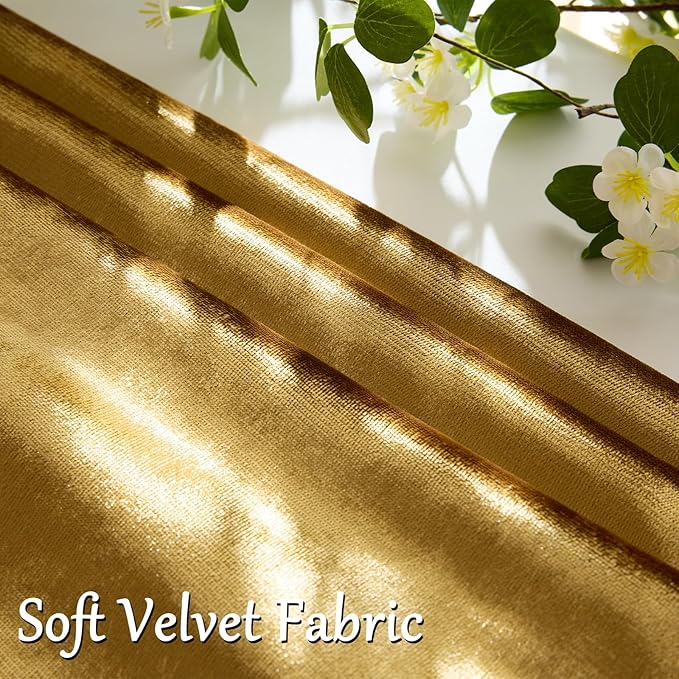 GIGIZAZA Gold Velvet Pillow Covers 26x26 - Image 3