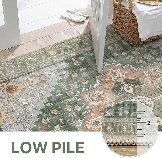 GENIMO 2x5 Runner Rugs for Hallway, Machine Washable Non Slip Vintage Rugs - Image 5