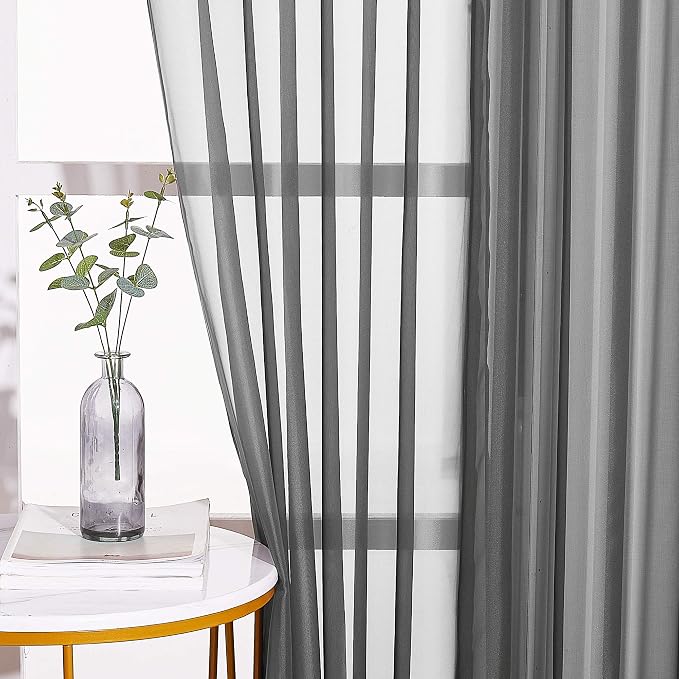 NICETOWN Sheer Curtains 108" Extra Long - Image 3