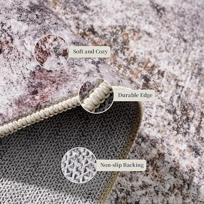 4x5 Area Rug: Washable Low Pile Carpet - Image 5