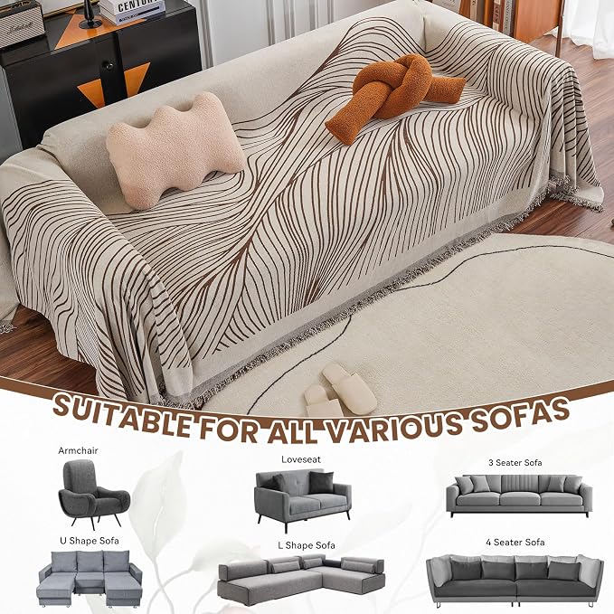 VClife XL Sofa Cover Chenille Couch Cover - Image 3
