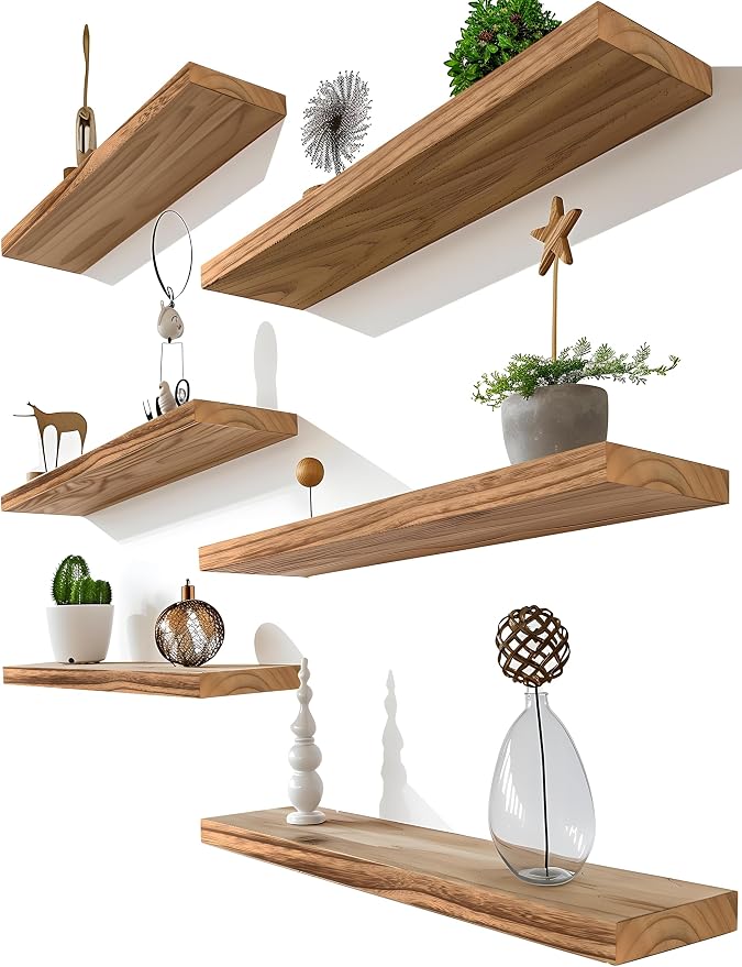 GXYAWPJ Light Wood Floating Shelves by Unknown