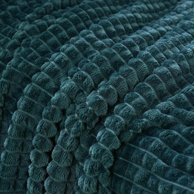 Puncuntex Flannel Fleece Throw Blanket Dusty Blue 50"×60", Super Soft Plush - Image 6