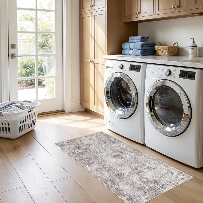 2x4 Area Rug for Entryway: Low Pile Washable Rug - Image 8