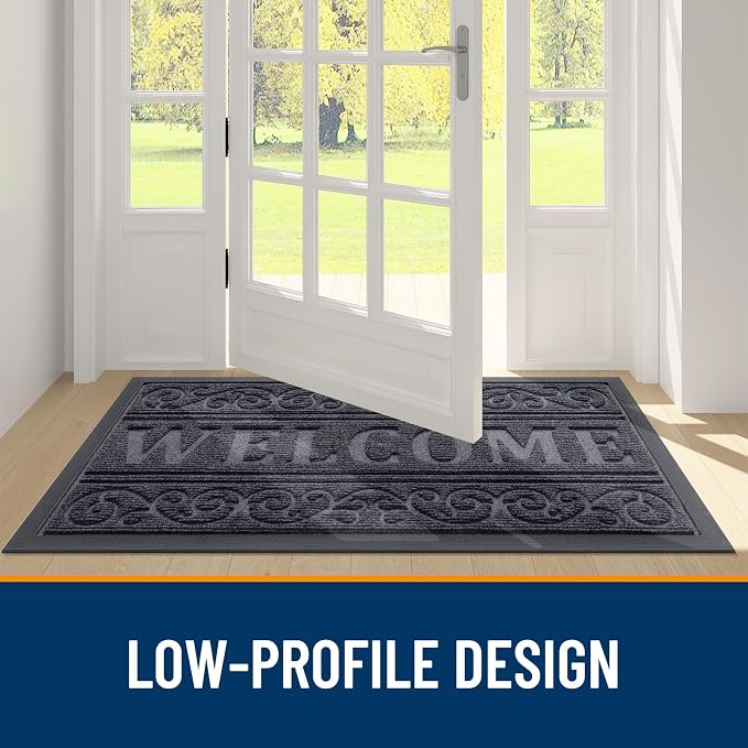 OLANLY Welcome Door Mat Indoor Outdoor Entrance, Heavy Duty Sturdy Front Door - Image 4