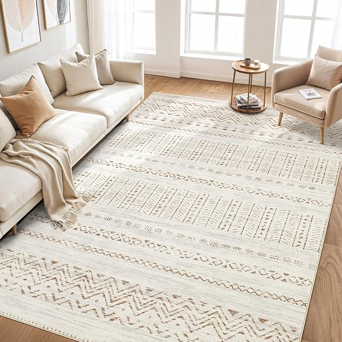 cotiled 7x9 Area Rug Living Room: Washable Boho Rugs - Image 6
