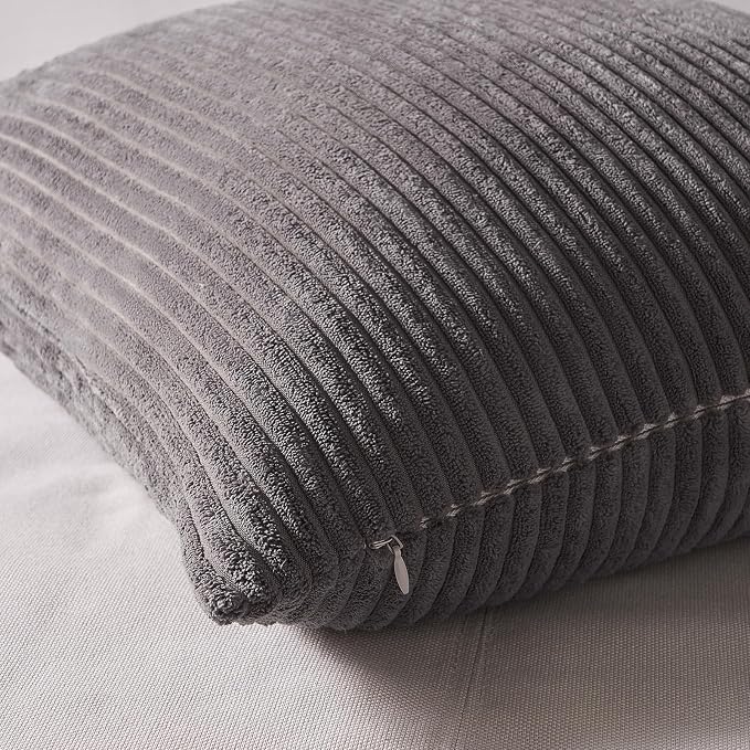 Topfinel Neutral Grey Decorative Throw Pillow Covers 18x18 Inch Set of 4 - Image 7