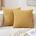 MIULEE Pack of 2 Decorative Throw Pillow Covers 18x18 Inch Soft Boho Striped by MIULEE