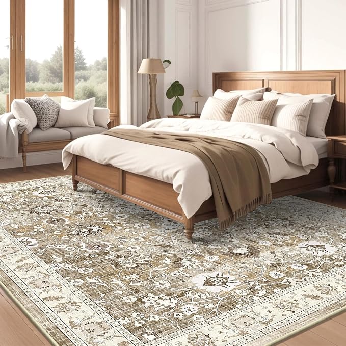 LOKHOM Living Room Area Rug 8x10, Non-Slip Vintage Soft Large Bedroom Rug - Image 5