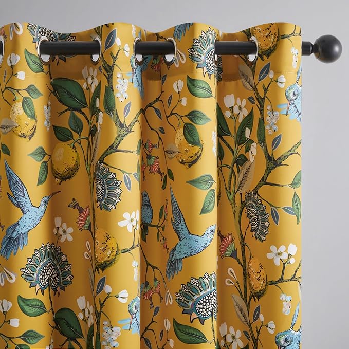 Topfinel 90 Inches Long Curtains & Drapes 2 Panels, Unique Nature Luxury by Topfinel