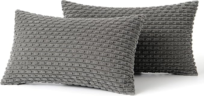 MIULEE Pack of 2 Decorative Lumbar Throw Pillow Covers 12x20 Inch Soft Boho - Image 6