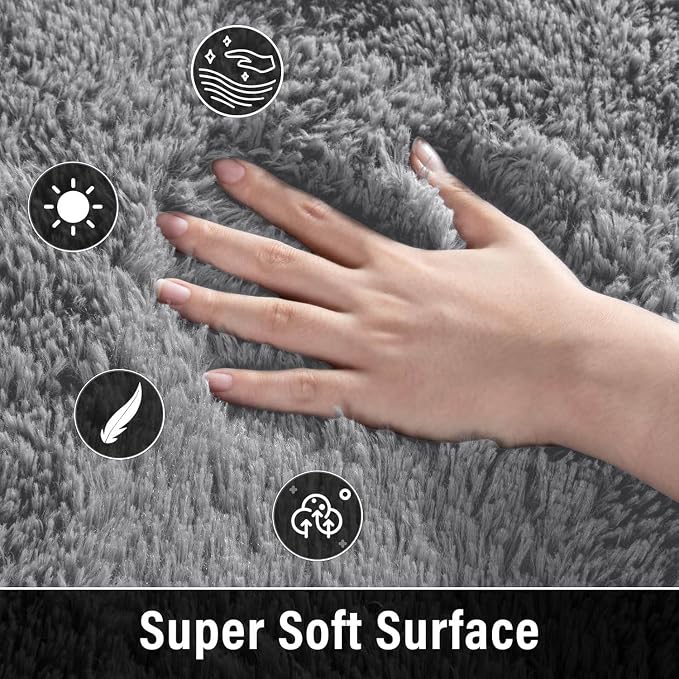 Merelax Soft Modern Indoor Large Shaggy Rug - Image 5