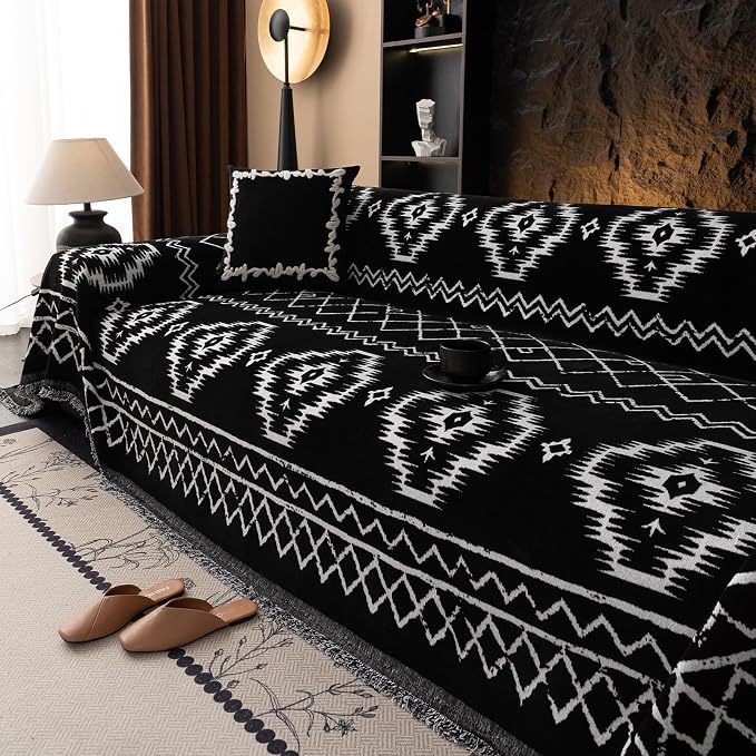 VClife Boho Couch Cover Chenille Sofa Cover - Image 2