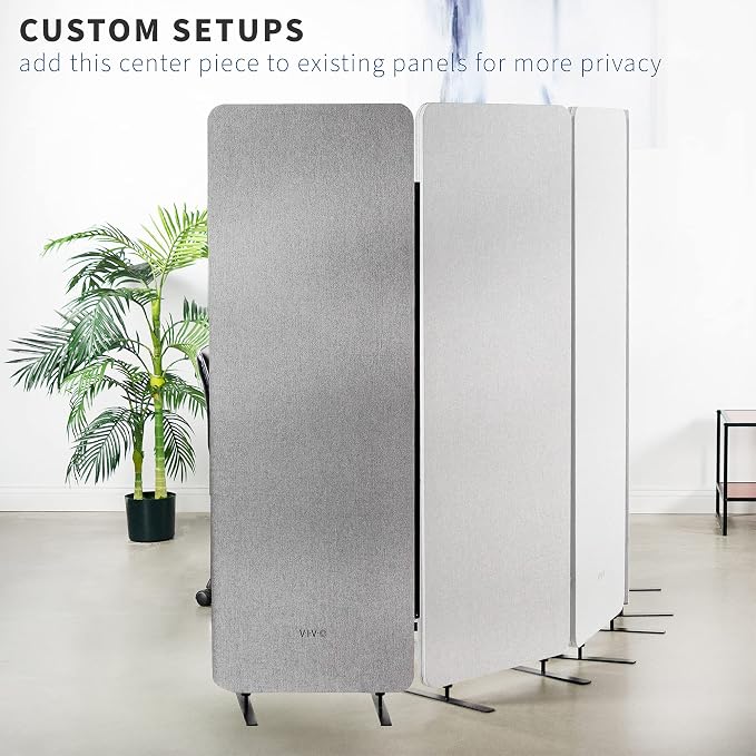 VIVO Freestanding 24 x 66 inch Privacy Panel, Cubicle Divider, Acoustic Wall - Image 4