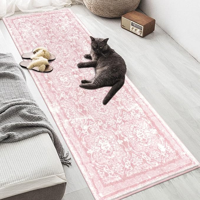 Vaukki Hallway Runner Rug, Vintage Shaggy Soft Laundry Rug Runner, Non Slip - Image 6