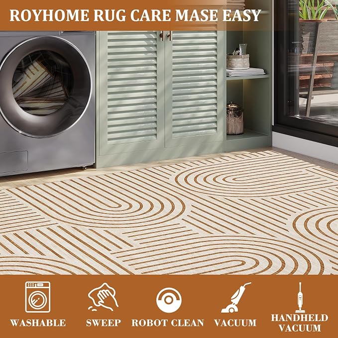 ROYHOME Washable Rug 10x13 Area Rugs - Image 5