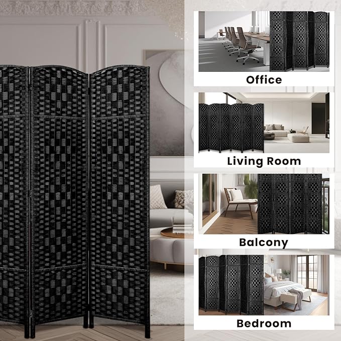 Rose Home Fashion Room Divider, 6 ft Tall Room Dividers and Folding Privacy - Image 7