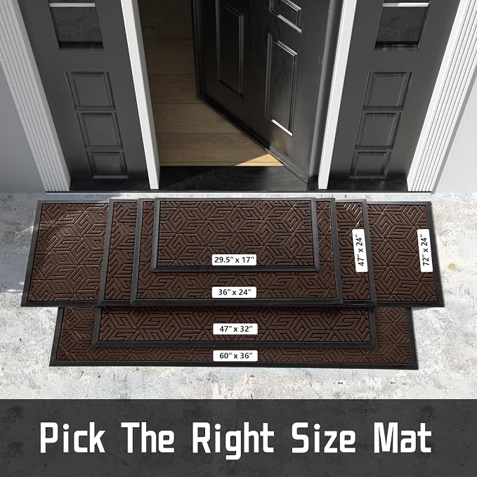 Yimobra Large Door Mat 47x24, All-Weather Waterproof Outdoor Mats - Image 5