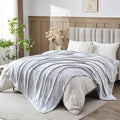 NEWCOSPLAY Super Soft King Blanket Frosty Dark Grey Premium Silky Flannel by NEWCOSPLAY