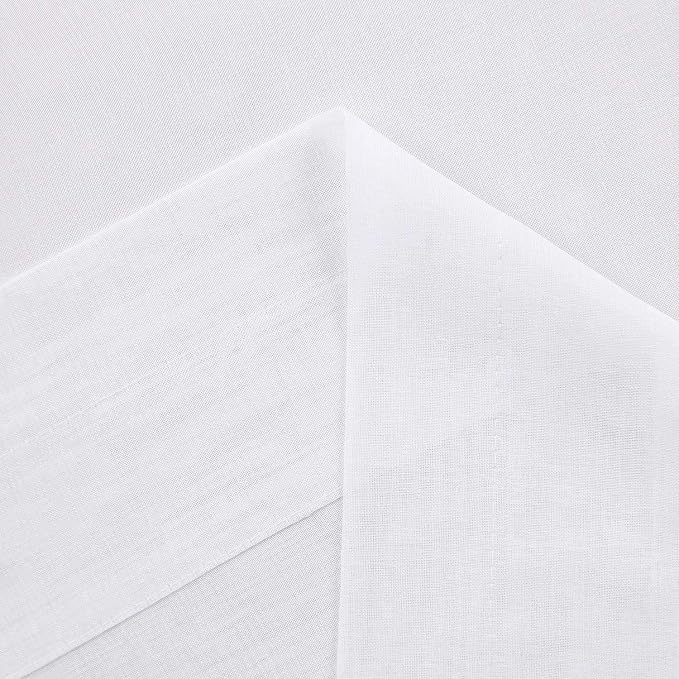 DWCN Sheer White Curtains 90 inches Long, Elegant Transparent Voile Sheer - Image 4