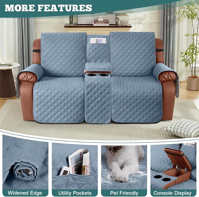 Ruaozz Waterproof Loveseat Recliner Cover - Image 5
