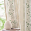 jinchan Winslow Linen Curtains for Bedroom 90 Inches Length Embroidered by JINCHAN