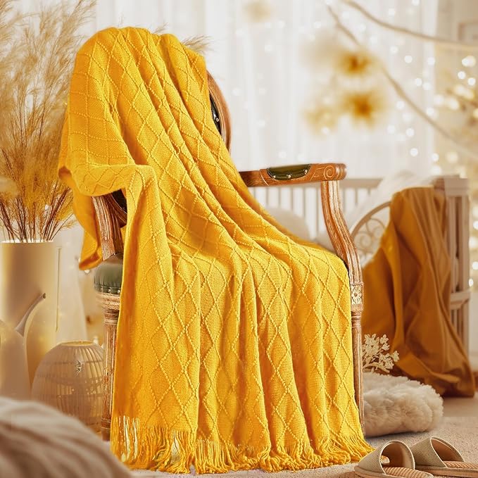 inhand Knitted Fall Throw Blanket - Image 3