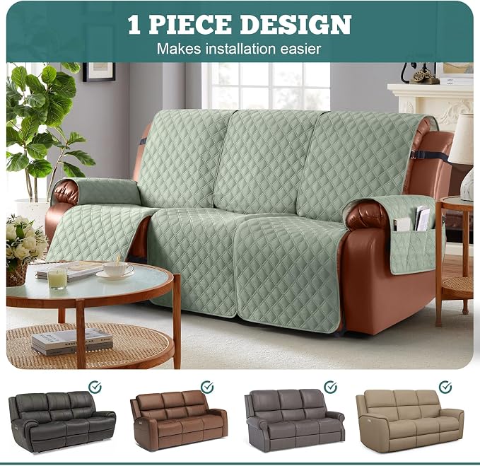 Ruaozz Waterproof Recliner Sofa Covers, 1-Piece Couch Covers - Image 3