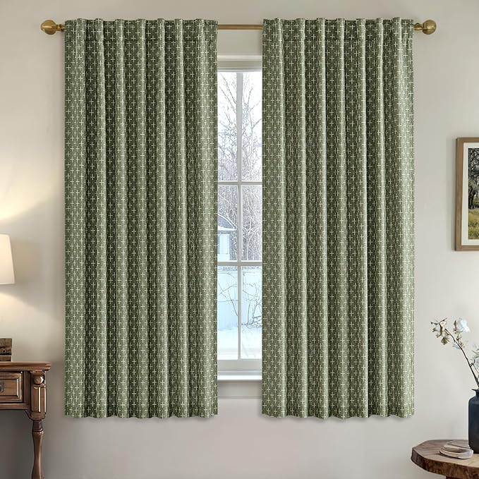 MIULEE Decorative Back Tab Linen Curtains - Image 2