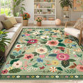 RELEANY Floral Nursery 6x9 Area Rugs Washable Print Boho Cute Carpet Non Slip by RELEANY