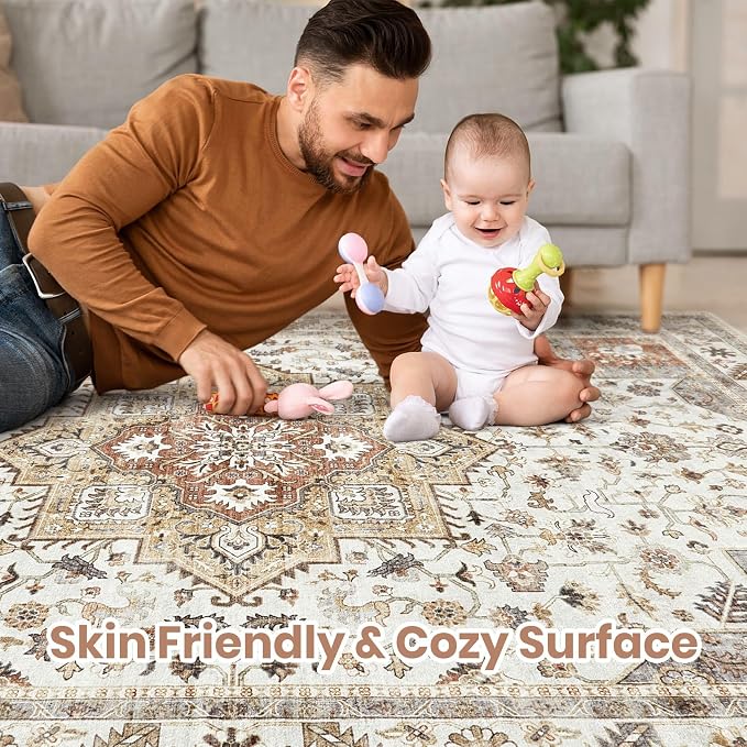 Vintage Living Room Area Rug 10x14 - Image 3