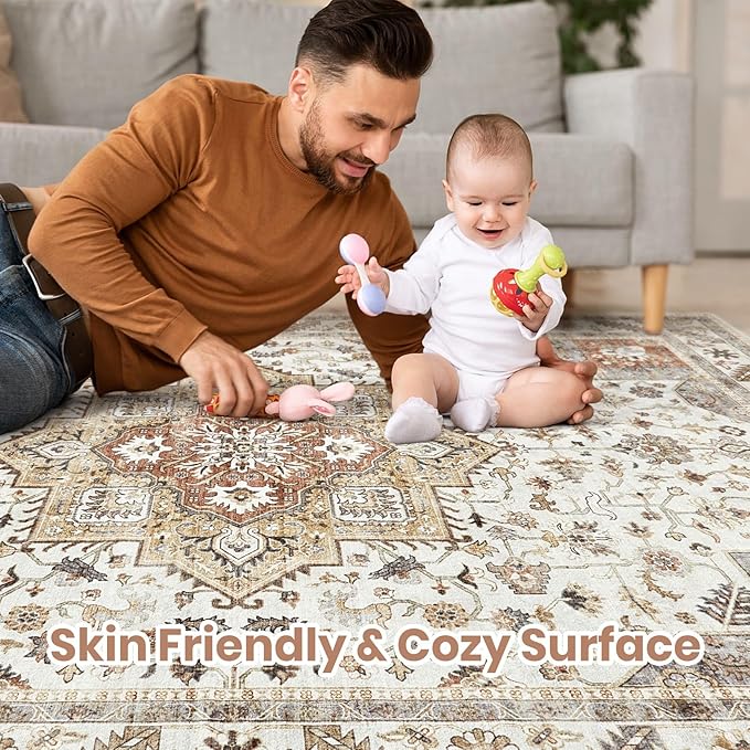 Vintage Living Room Area Rug 9X13 - Image 3