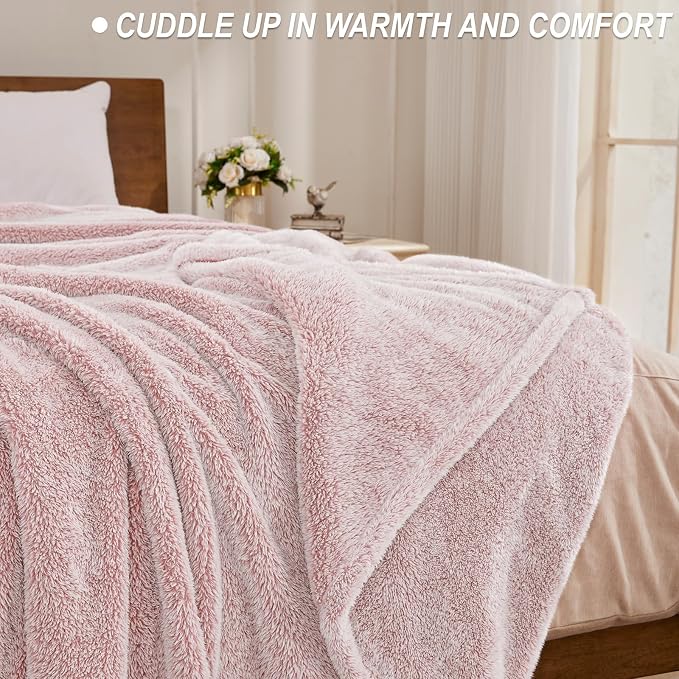Exclusivo Mezcla Plush Fuzzy Fleece Throw Blanket Extra Large, Super Soft - Image 3