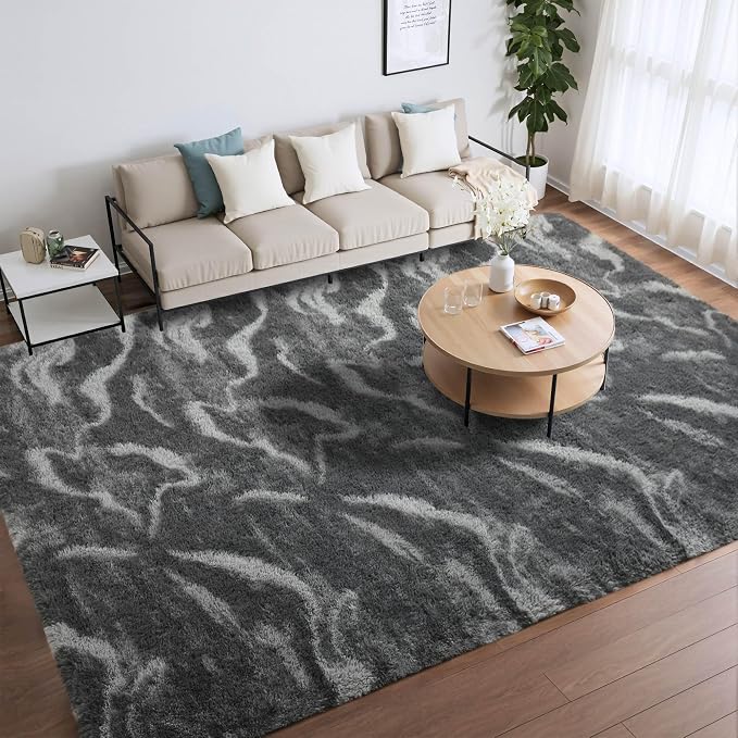 Merelax Area Rugs for Living Room Bedroom, Non-Slip Large 6x9 Feet Soft Fluffy - Image 7