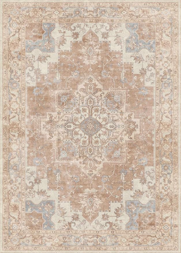 GENIMO 8x10 Area Rugs for Living Room, Machine Washable Non Slip Rugs, Low Pile - Image 6