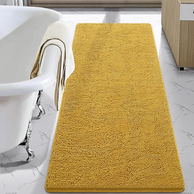 LOCHAS Luxury Bathroom Rug Shaggy Bath Mat 24 x 60 Inch, Washable Non Slip Bath by LOCHAS