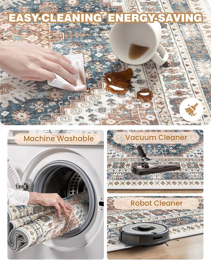 Washable Runner Rug 2.5x16, Non-Slip Long Kitchen Mats - Image 8