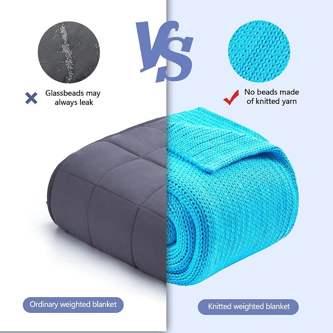 L'AGRATY Knitted Weighted Blanket - Image 2