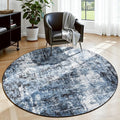 Rugflix Round Area Rugs 4Ft for Living Room, 4x4 Washable Rug Stain-Resistant by RugflixAreaRugs